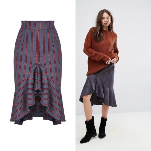 Anthropologie Dresses & Skirts - Anthro Moon River Asymmetric Midi Skirt ASOS
